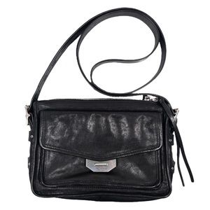 Rag & Bone Small Field Black Leather Crossbody Purse